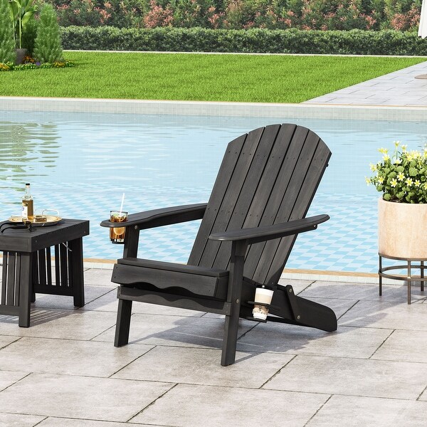 Bellwood Acacia Wood Folding Adirondack Chair by Christopher Knight Home