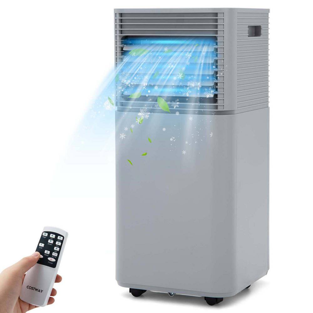 Gymax 3-in-1 8000 BTU (ASHRAE) 5300 BTU (DOE)Portable Air Conditioner AC Unit Air Cooler 230 sq. ft. in Grey GYM09630