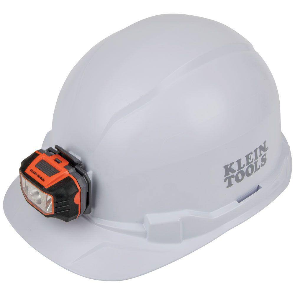 Klein Tools Hard Hat Non-Vented Cap Style with Headlamp 60107