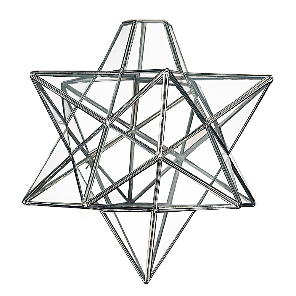 Britalia 660002 Polished Chrome & Glass Vintage Easy Fit Star Pendant Shade 20cm