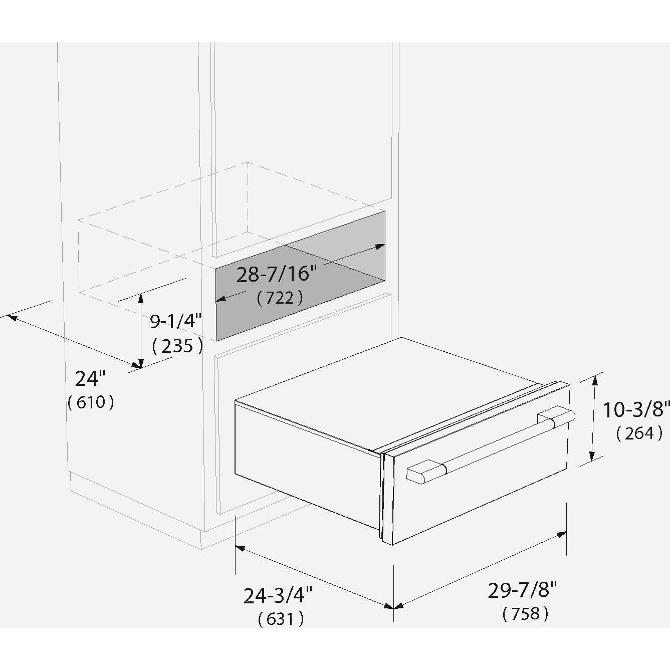 Fulgor Milano 30-inch Warming Drawer F6PWD30S1