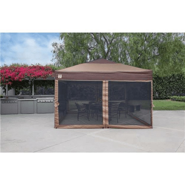 Z shade Mesh Wall Screen Room Attachment For 12 X 12 Foot Outdoor Canopy Tent Portable Shelter Tan screen Only Frame Sold Separately