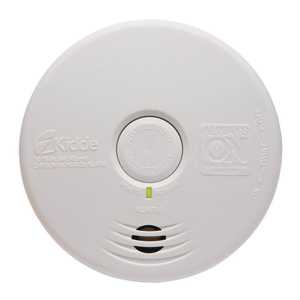 Kidde 10-Year Worry Free Smoke  Carbon Monoxide Detector Lithium Battery Powered with Photoelectric Sensor 21029899