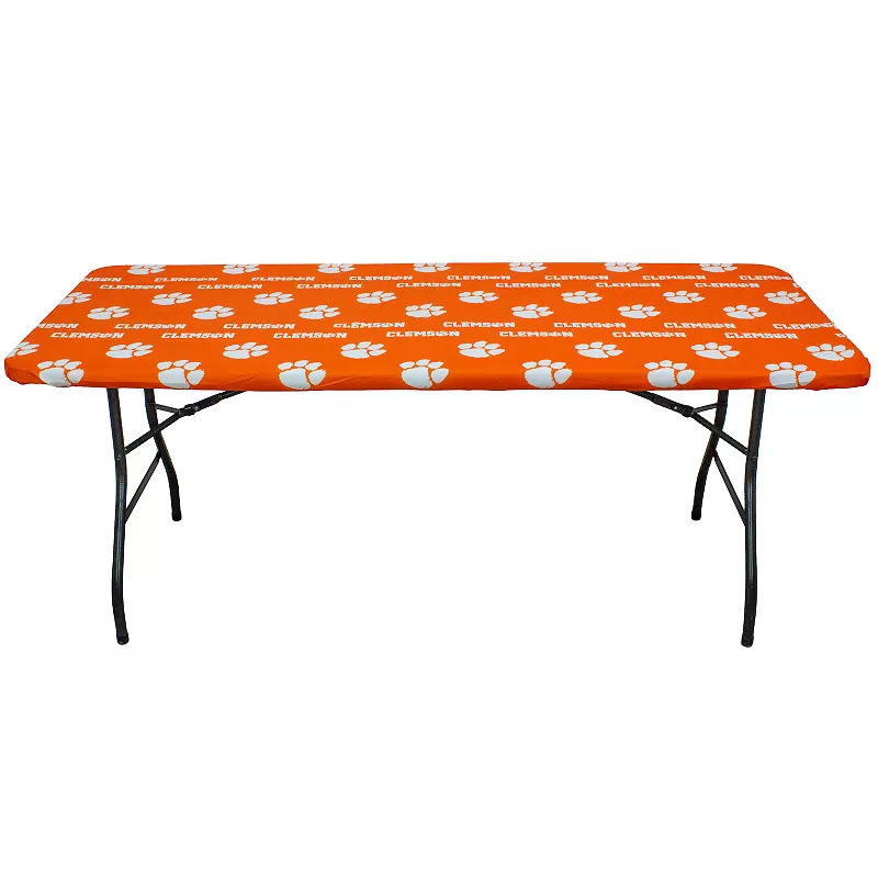 NCAA Clemson Tigers Tailgate Fitted Tablecloth， 72 x 30