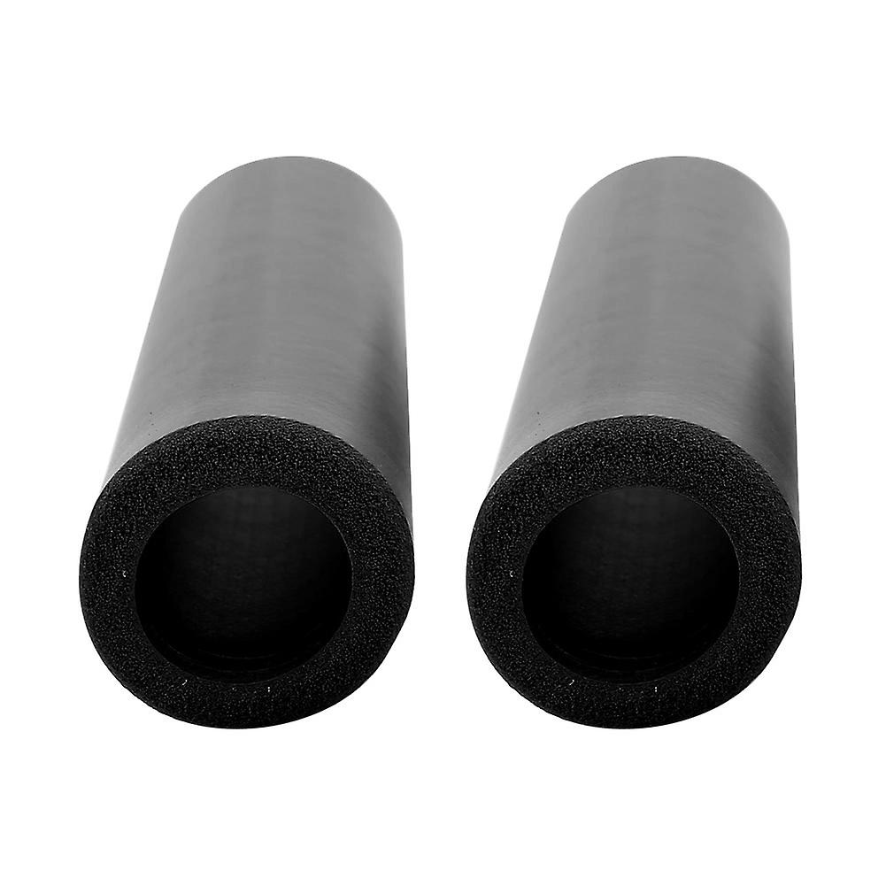 1 Pair Bicycle Handlebar Grips Anti Skid Shock Proof Silicone Bike Grip With End Plugs Black