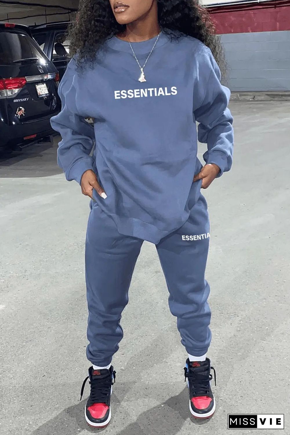 Loose Long Sleeve Sweatshirt Joggers Pants Tracksuit