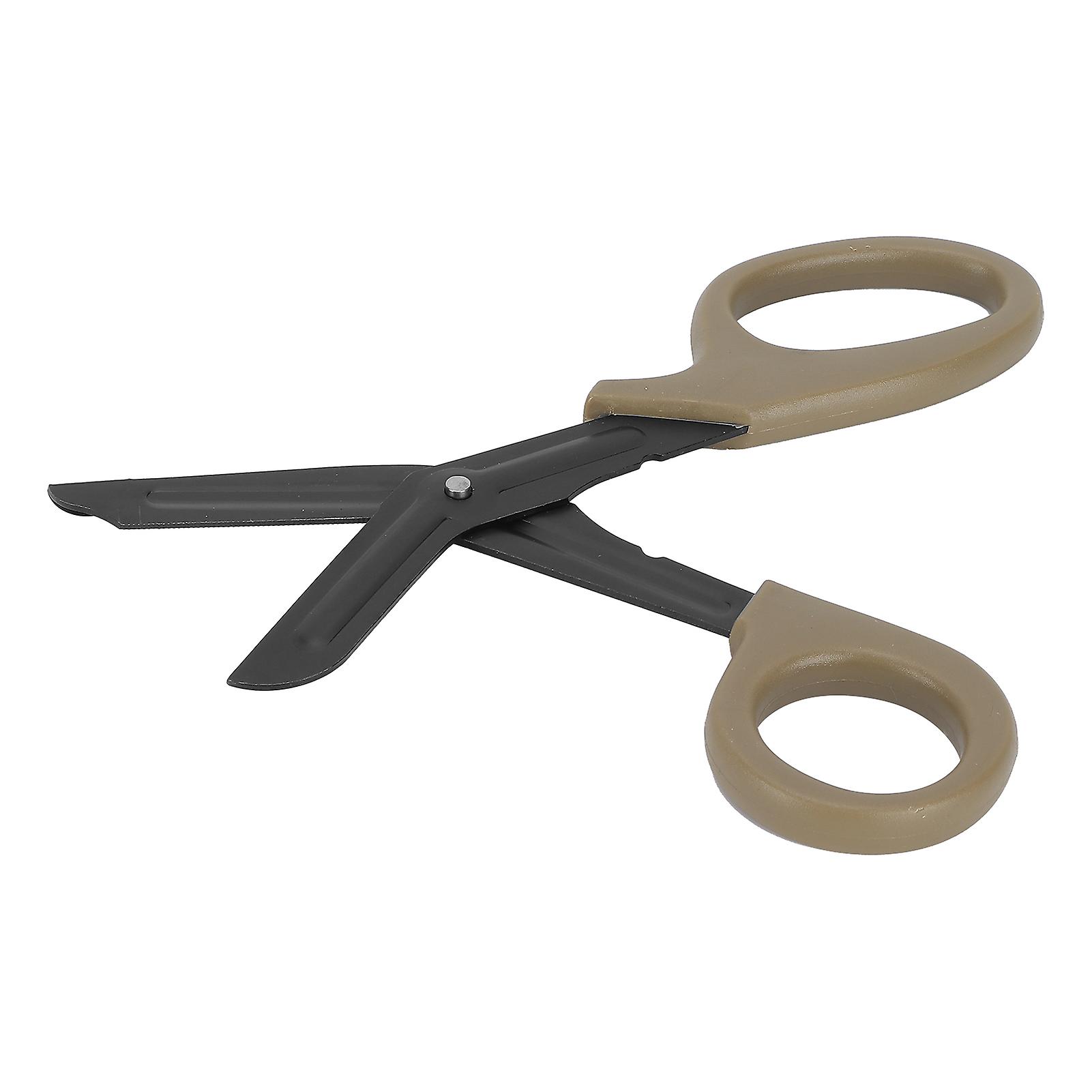 Military Grade Rescue Scissor For Outdoor First Aid Survival Scissor With Toothed Edgetan