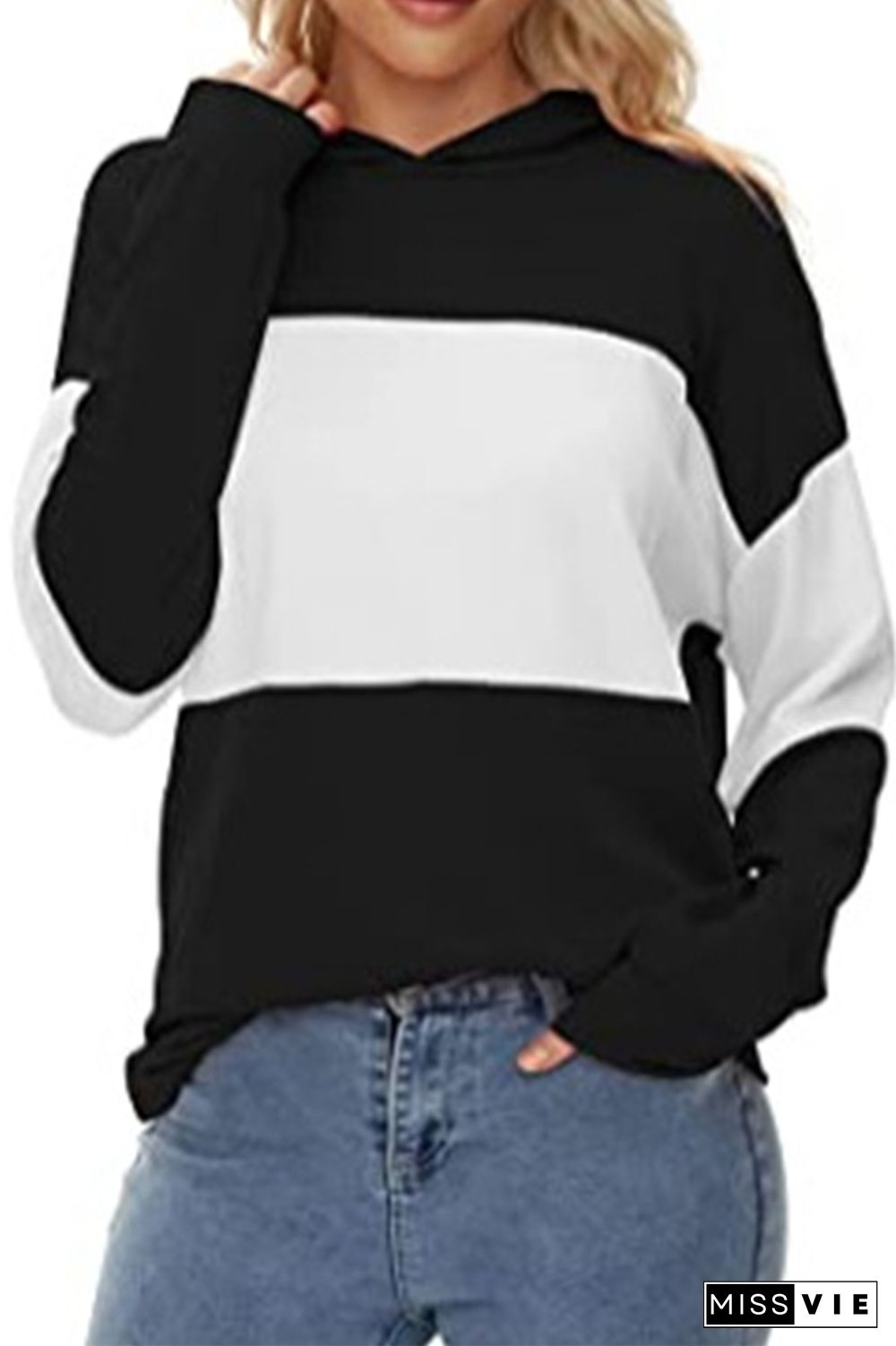 Color Block Hoodies Women Wholesale