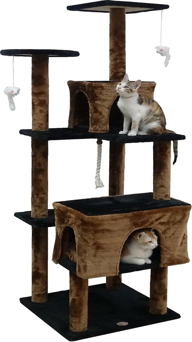 Go Pet Club 61-in Faux Fur Cat Tree and Condo