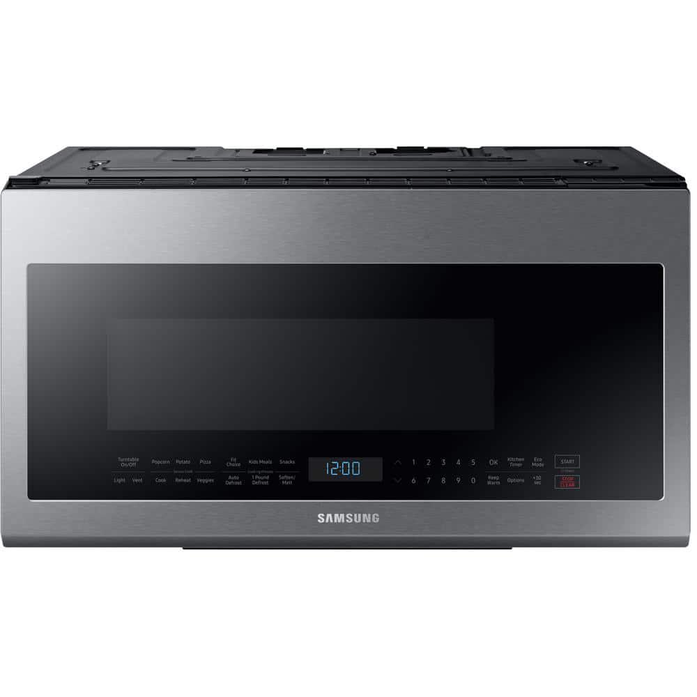  30 in W 21 cu ft Over the Range Microwave in Fingerprint Resistant Stainless Steel with Sensor Cooking