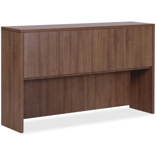 Lorell Essentials Series Walnut 4-Door Hutch (69977)