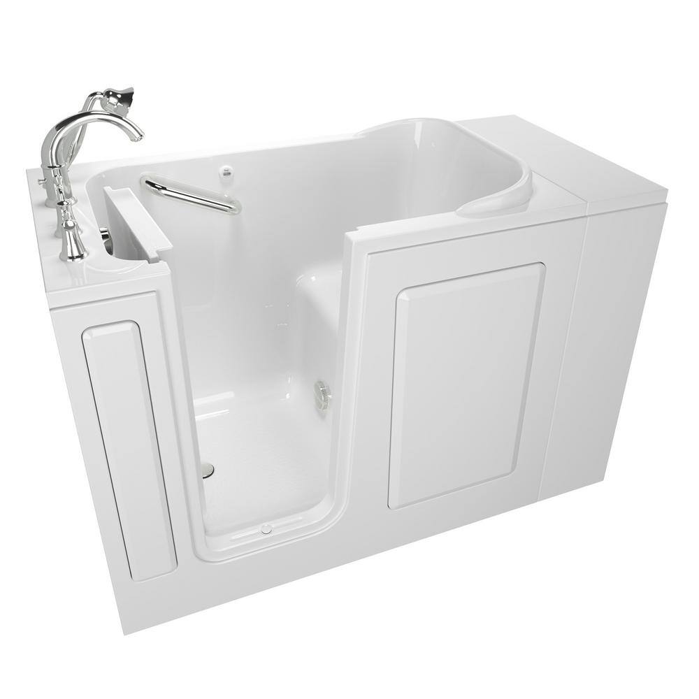 American Standard Exclusive Series 48 in. x 28 in. Left Hand Walk-In Soaking Bathtub with Quick Drain in White 2848.409.SLW-PC