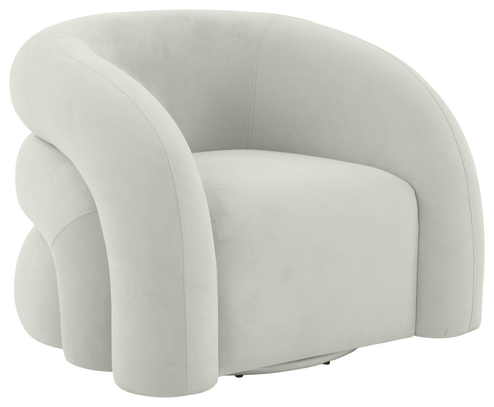 Slipper Swivel Chair   Transitional   Armchairs And Accent Chairs   by TOV Furniture  Houzz