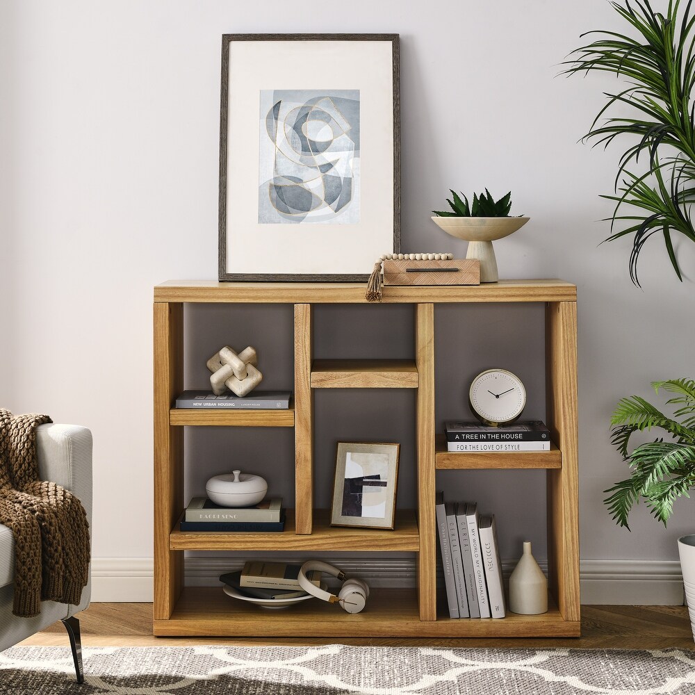 Freestanding Display Storage Cabinet with 7 Cube Storage Spaces