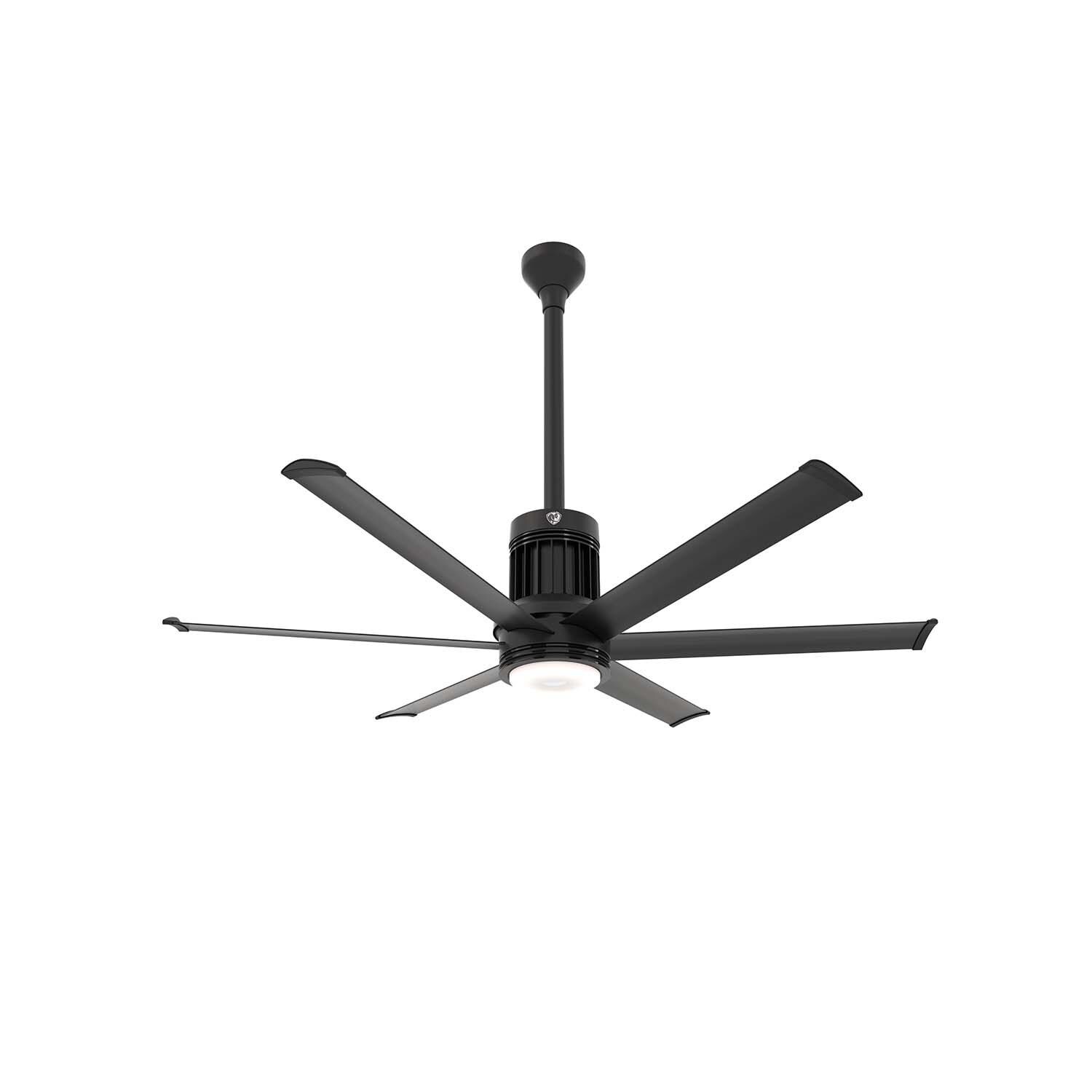 60-Inch i6 Ceiling Fan Universal Mount W/24-Inch Ext Tube and LED Black by Big Ass Fans