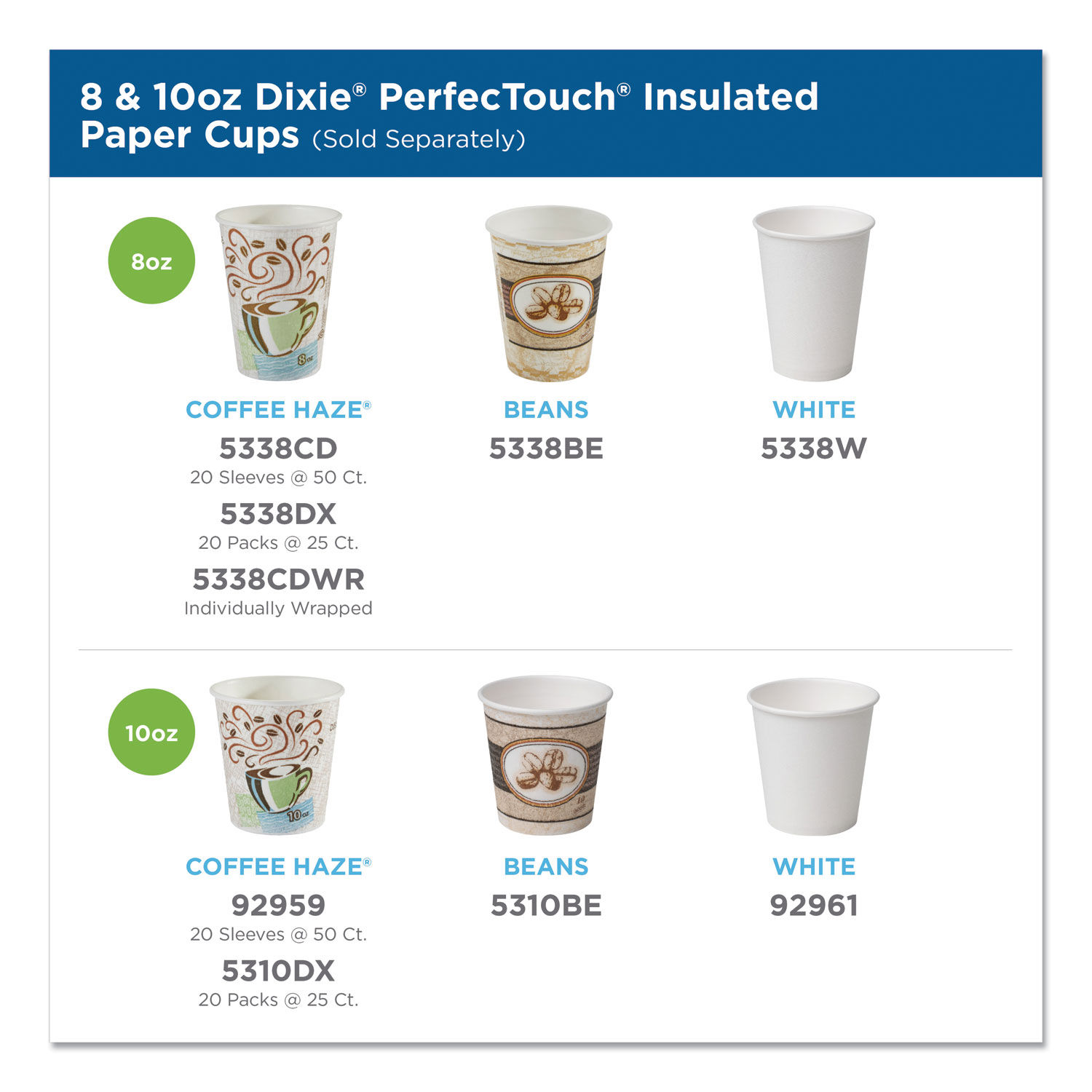 PerfecTouch Paper Hot Cups by Dixieandreg; DXE5356DX