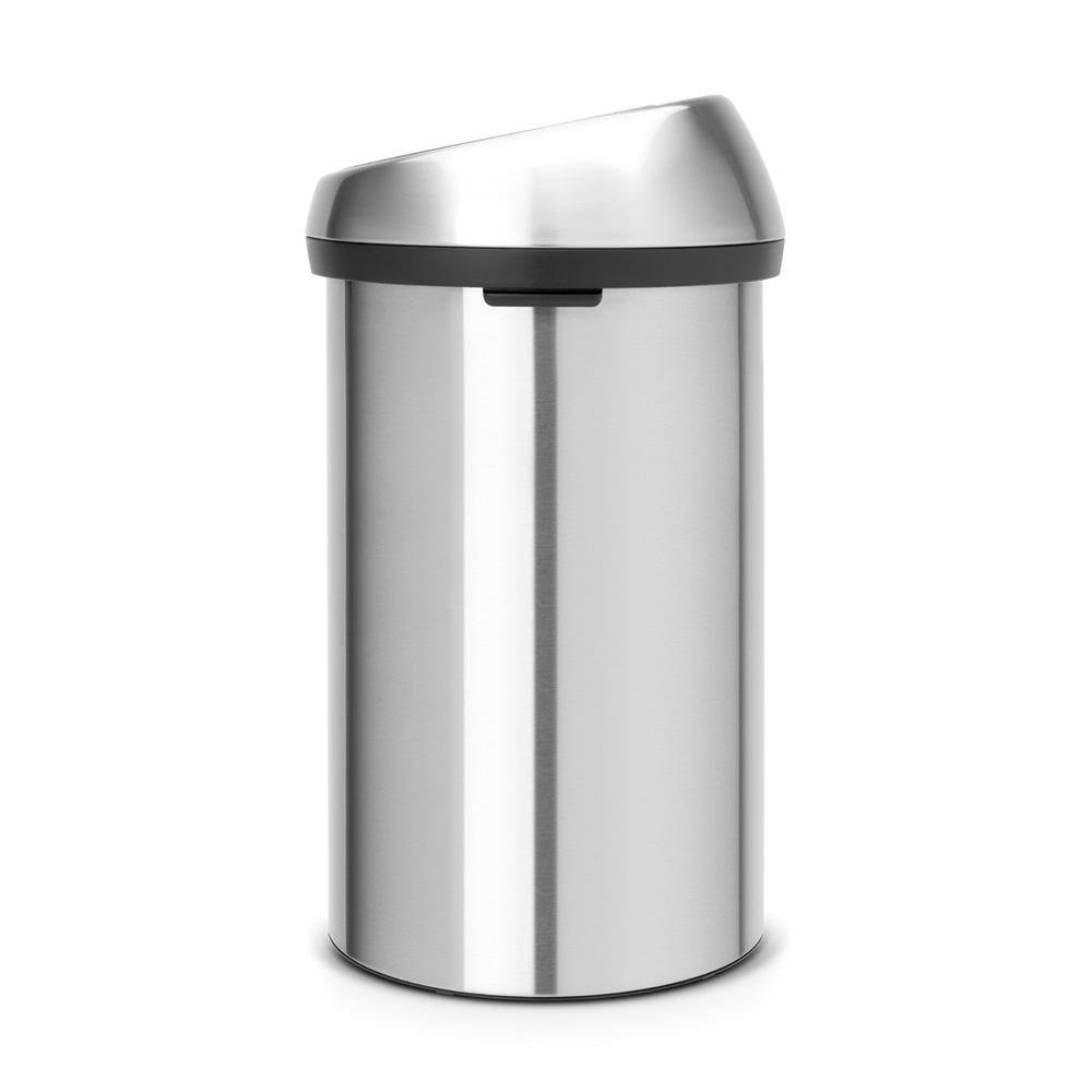 Brabantia 16 Gal. Matte Steel Fingerprint Proof Touch Top Trash Can 484506