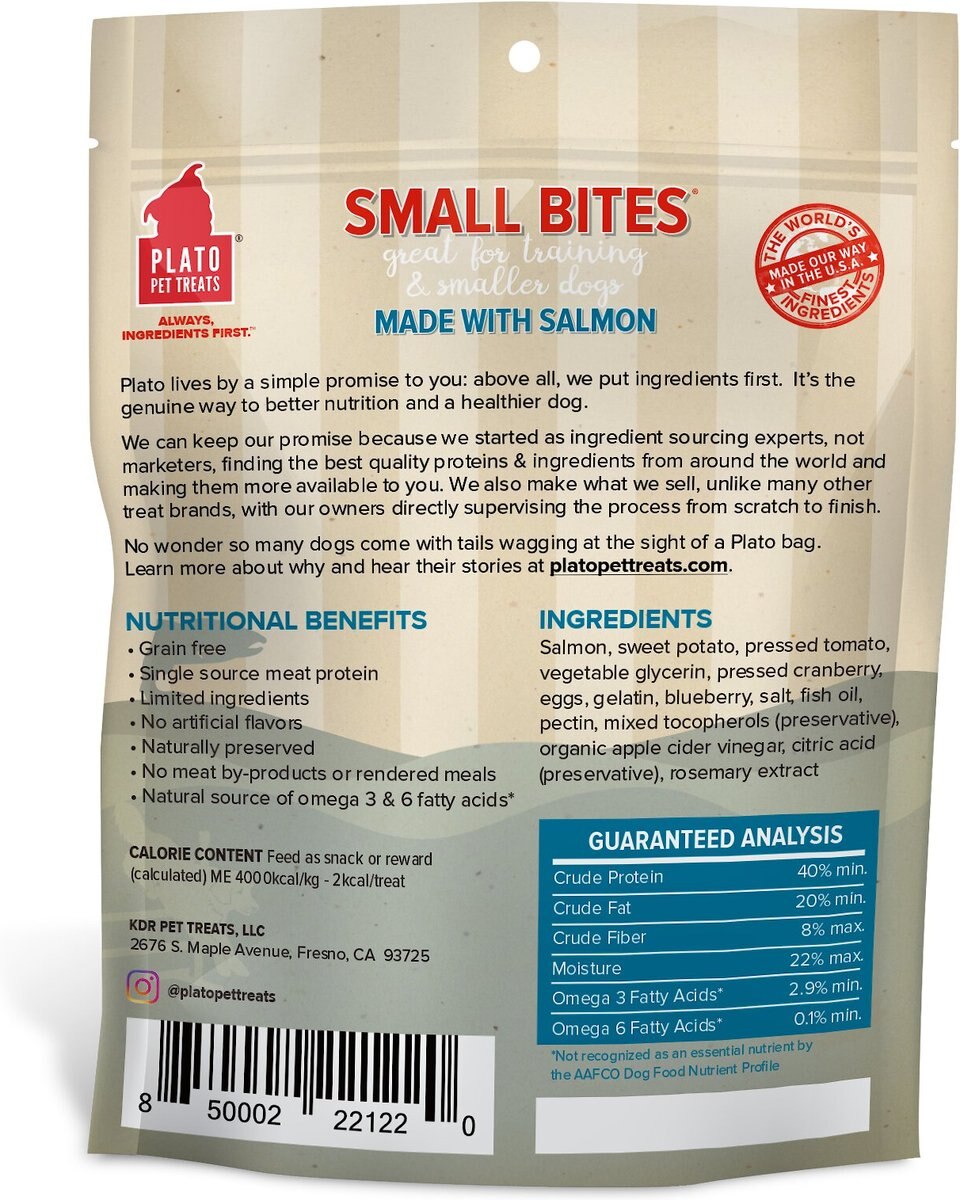 Plato Small Bites Salmon Grain-Free Dog Treats