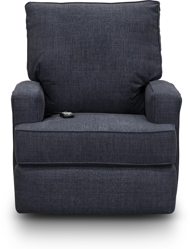 Kersey Navy Blue Power Swivel Glider Recliner