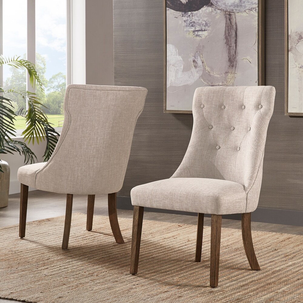 Voyager Button tufted Dining Chairs (Set of 2) by iNSPIRE Q Artisan