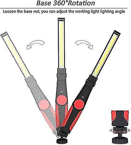 Led Work Light Rechargeable Usb Inspection Lamp， Rotatable Cob Work Lights Slim Lamp With Rotary Swi