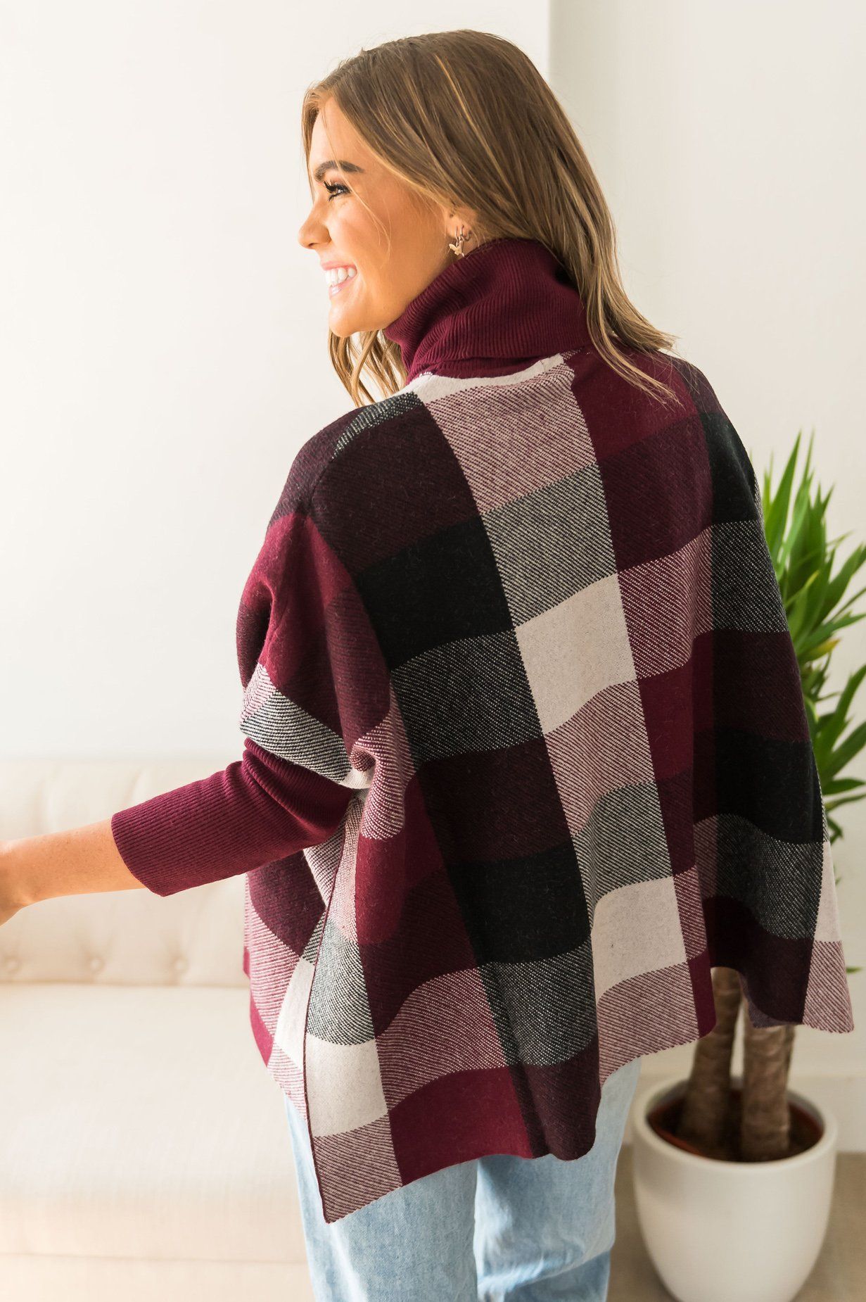 Poncho Inspired Modest Sweater