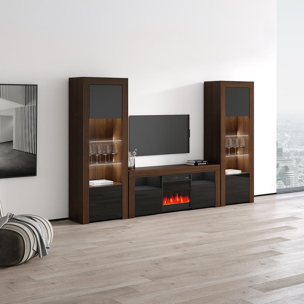 Milano Modern Electric Fireplace / Entertainment Center Wall Unit