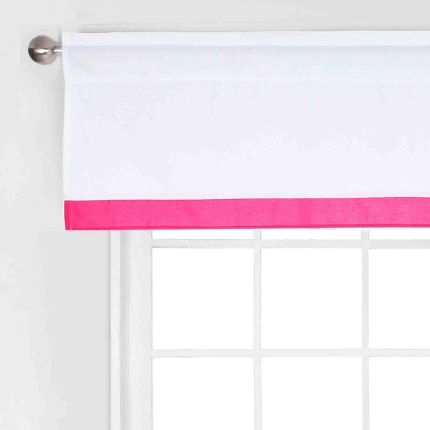 Bacati Mixnmatch Pink Band Window Valance