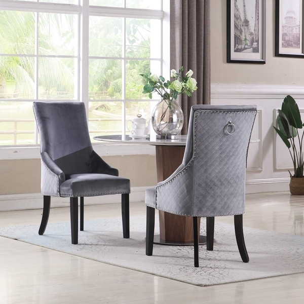 Moishe Diamond Velvet Upholstered Dining Chair