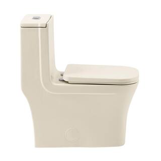 Swiss Madison Concorde 1-piece 1.11.6 GPF Dual Flush Square Toilet in Bisque SM-1T106BQ