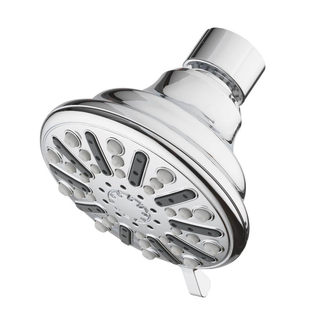 Glacier Bay 3-Spray 3.5 in. Single Wall Mount Fixed Adjustable Shower Head in Chrome 8462000HL