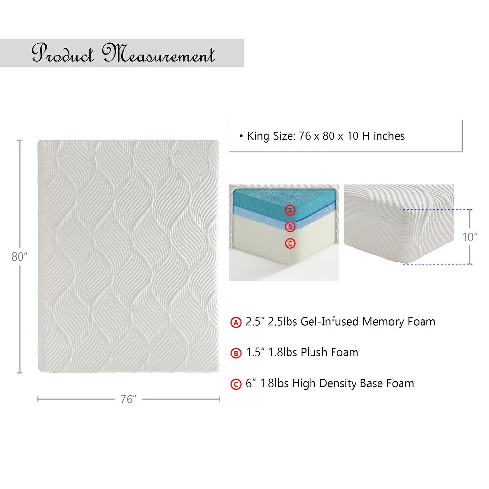 Forest 10 Inch Gel Infused Memory Foam Mattress