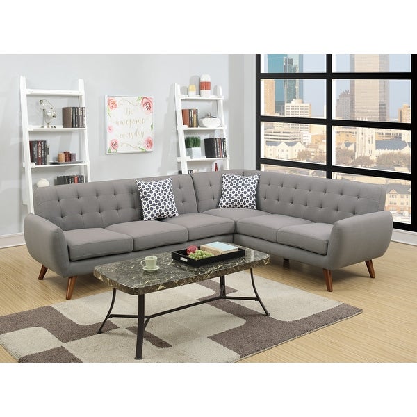 2-Piece Polyfiber Sectional Sofa