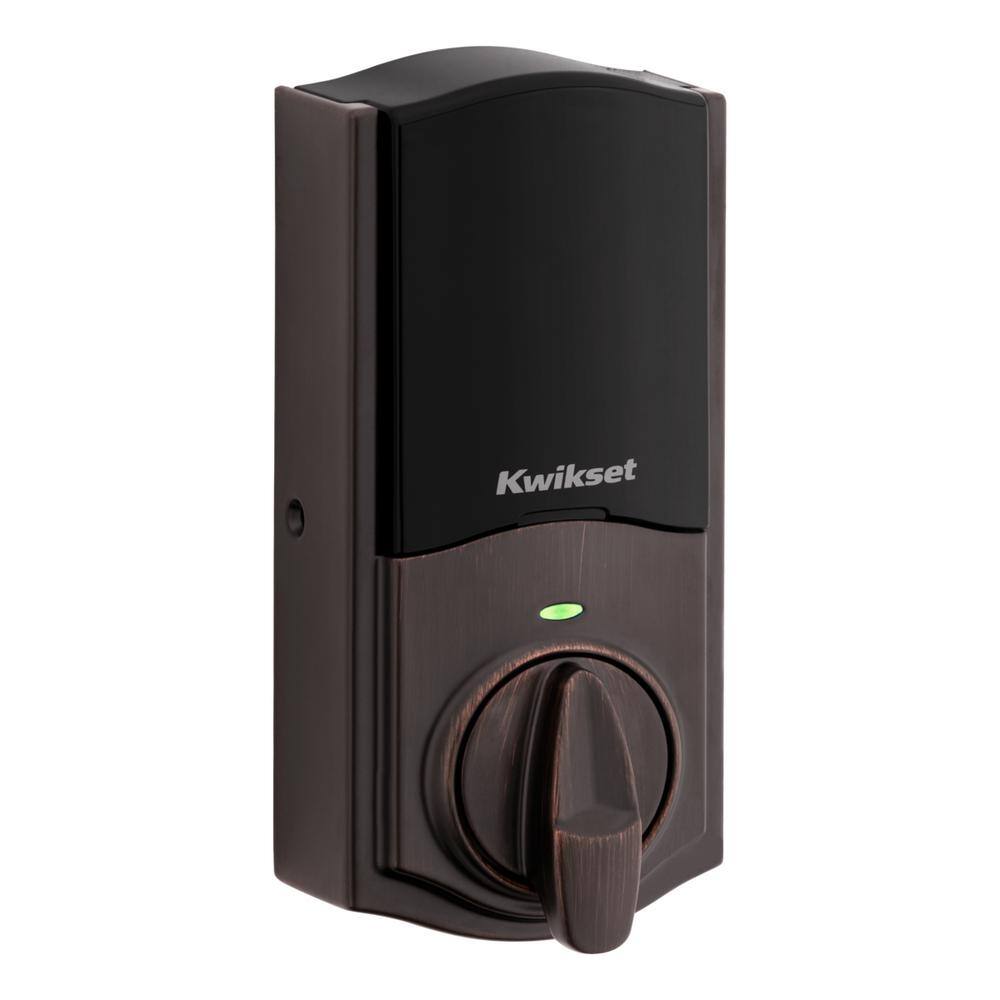 Kwikset Halo Touch Venetian Bronze Traditional Fingerprint WiFi Electronic Smart Lock Deadbolt Featuring SmartKey Security 959TRL11PFPRTWI