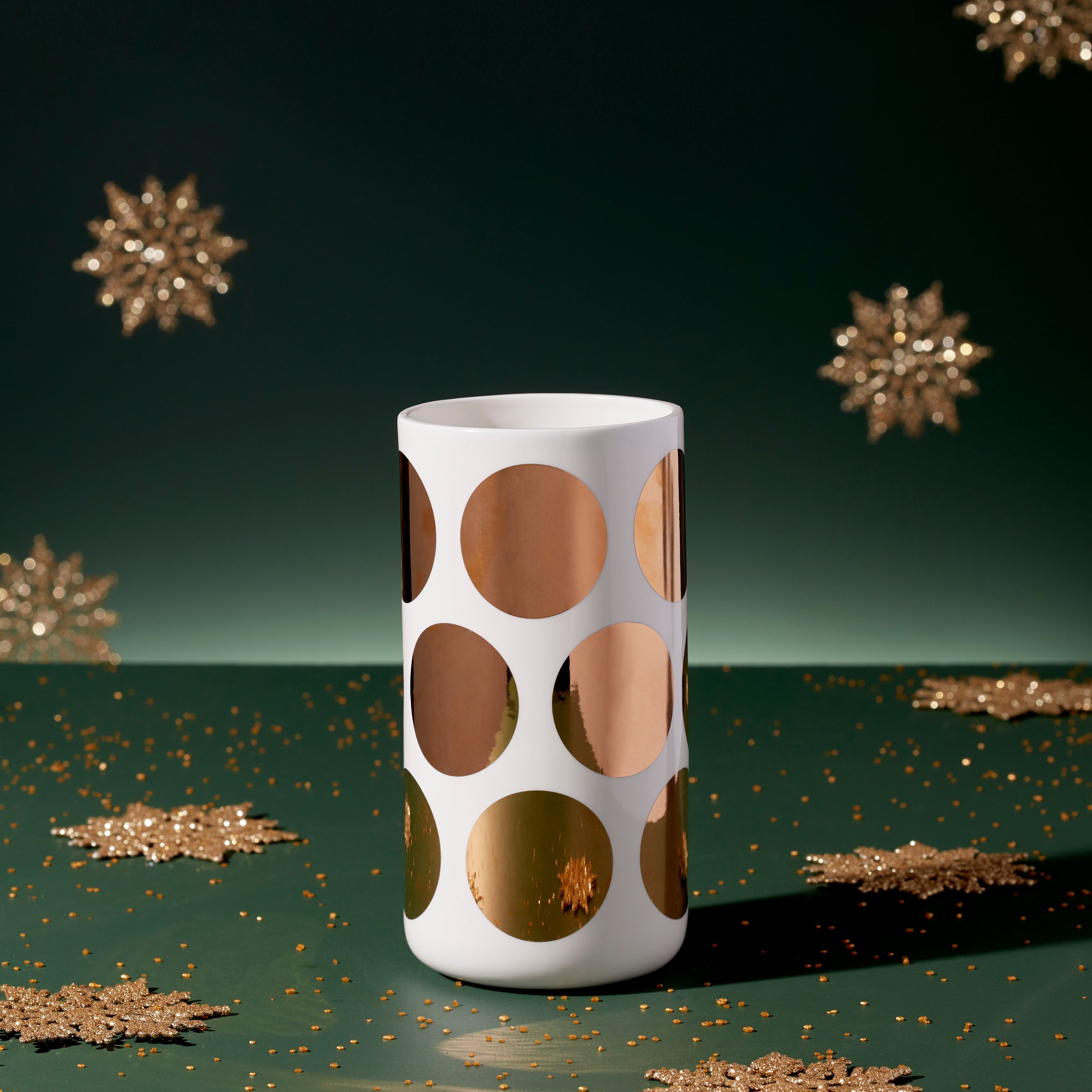 On The Dot Tall Gold Dot Vase