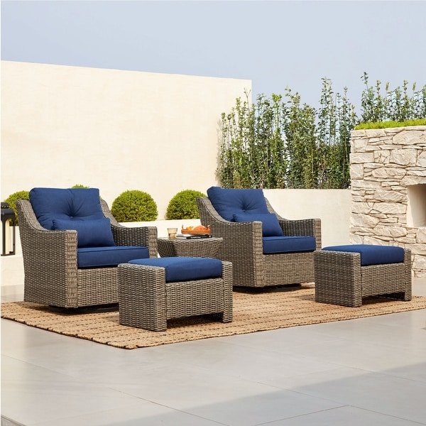 Murphy Outdoor Wicker Patio Furniture Swivel Glider Chair