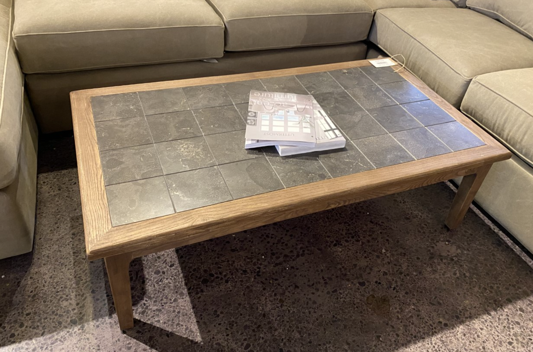 BLUE STONE COFFEE TABLE