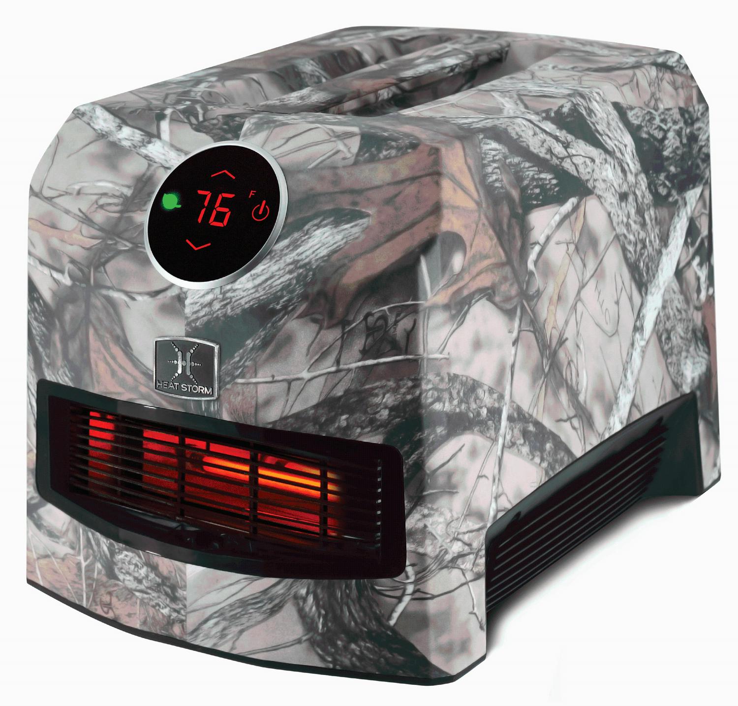 Heat Storm Mojave Portable Infrared 1500W Space Heater， Indoor， Camo， HS-1500-IMOC