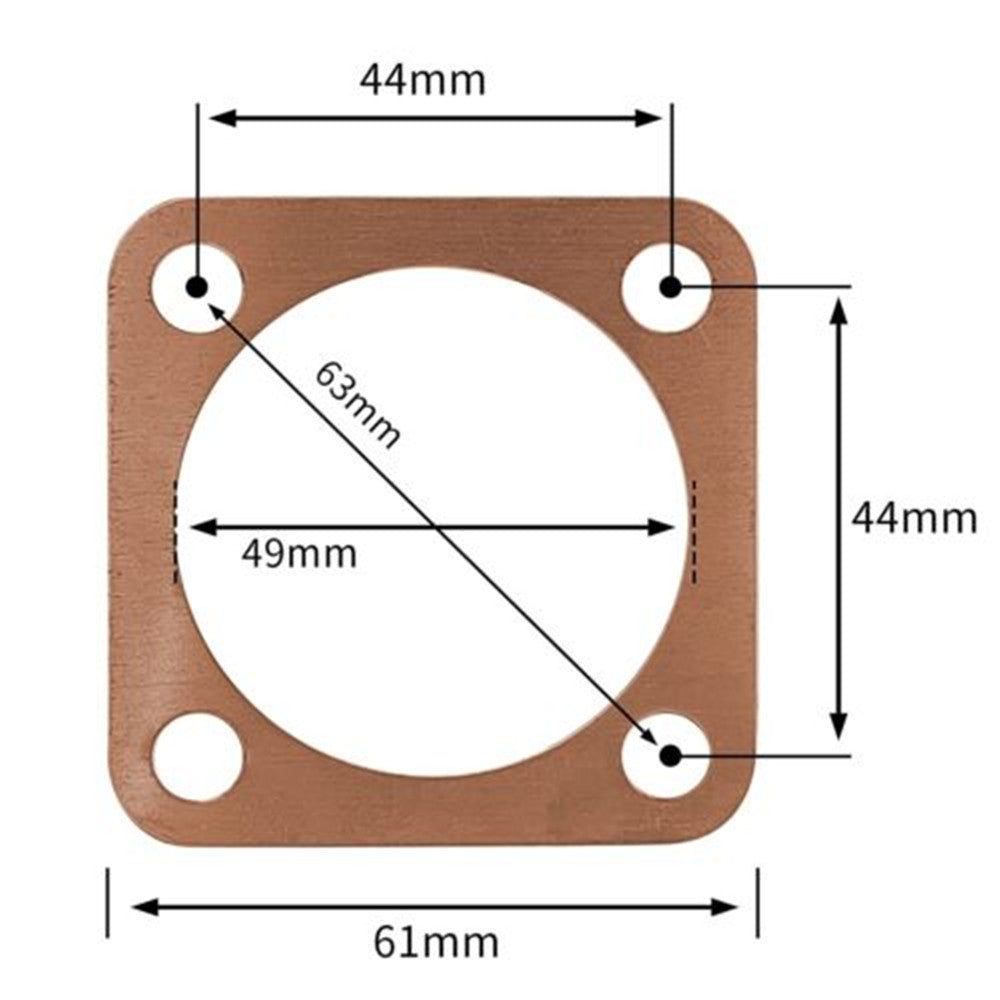 CDHPOWER 66CC/80CC Cylinder Copper Gasket 2pcs， Cylinder Head Gaskets 2 Stroke Engine Motorized Bike