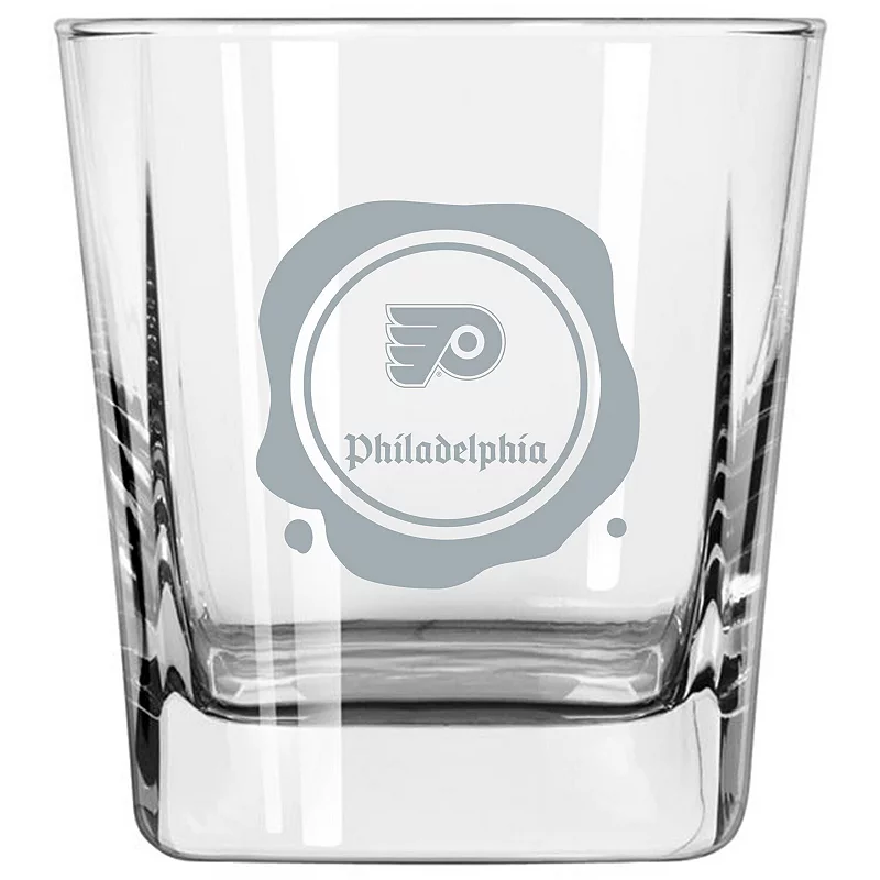 Philadelphia Flyers 14oz. Frost Stamp Old Fashioned Glass