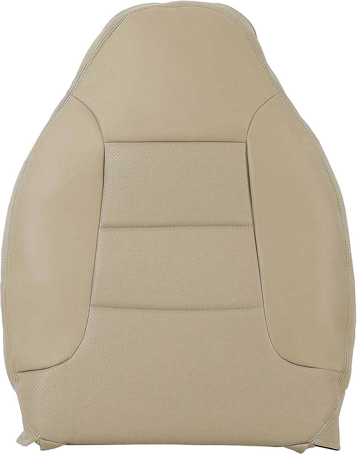 ECOTRIC Synthetic Leather Seat Covers DriverandPassenger Top Side Compatible with 1992-1996 Ford Bronco - Med Mocha Tan