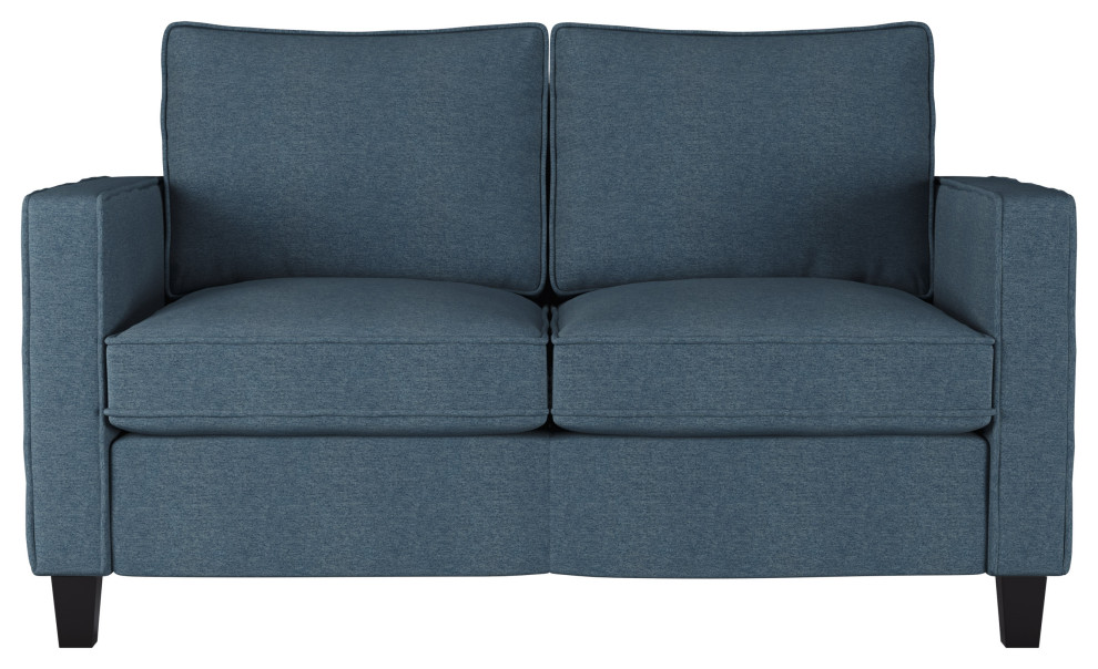 Georgia Linen Like Fabric Contemporary 2 Seater Loveseat Sofa   Transitional   Loveseats   by CorLiving Distribution LLC  Houzz