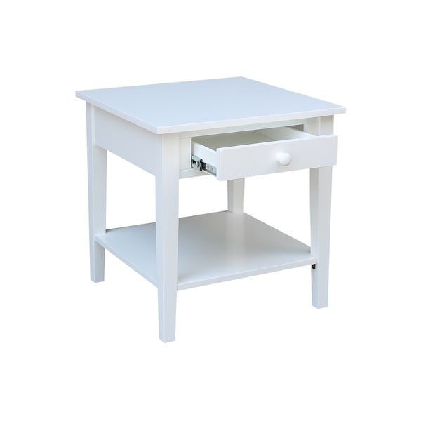 Spencer Square Solid Parawood End Table - 24 in. W x 24 in. D x 25 in. H