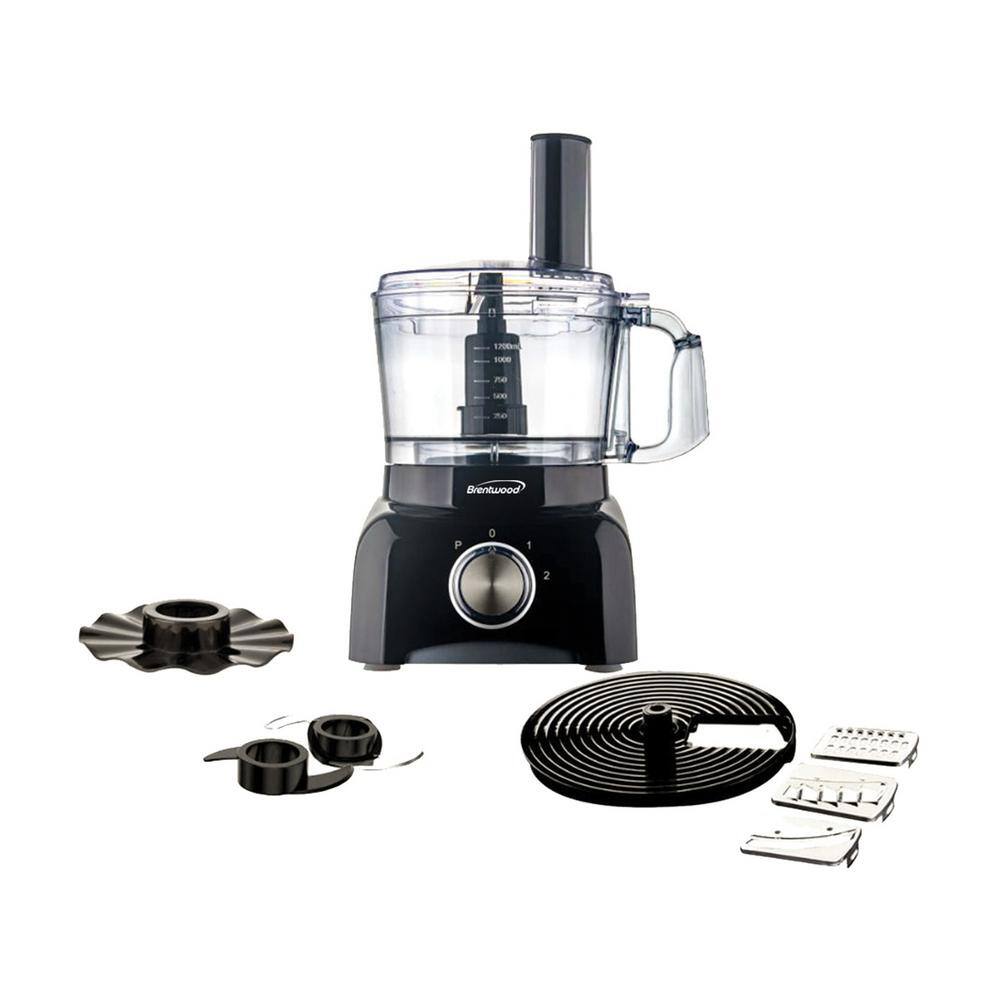 Brentwood Appliances 5-Cup Black Food Processor FP-585BK