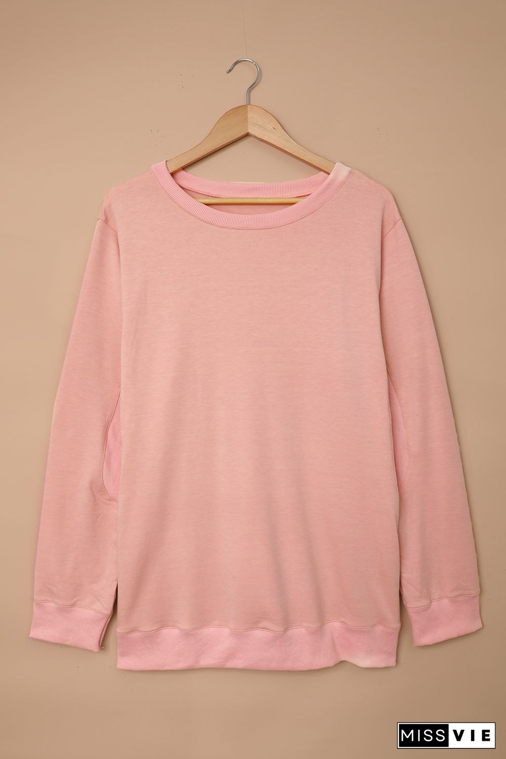 Pink Wash Fleece Pullover Sweatshirt