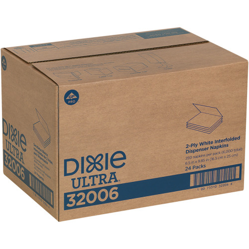 Dixie Ultra Interfold Napkin Dispenser Refill， 6000/Carton (32006)