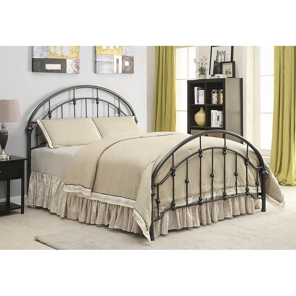 Juneau Transitional Dark Bronze Metal Bed