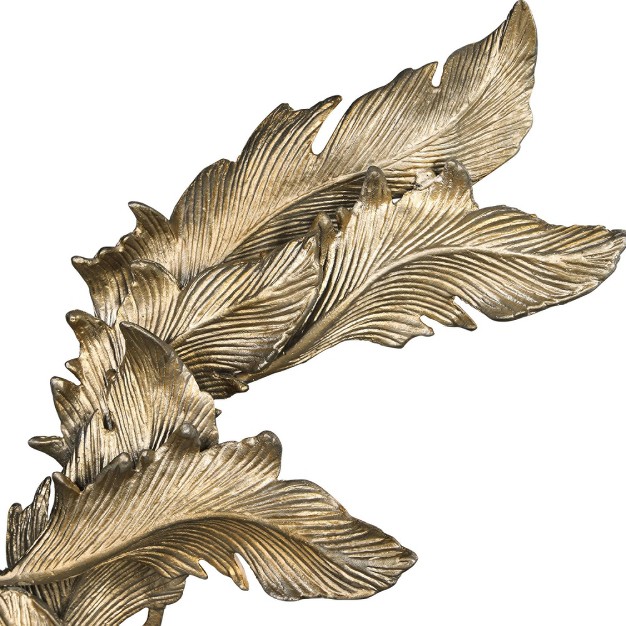 Uttermost Fall Leaves 26 1 2 quot h Champagne Silver Sculpture