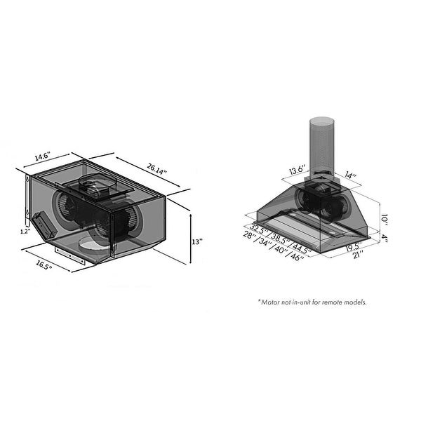 ZLINE Remote Blower Ducted Range Hood Insert in Stainless Steel (721)