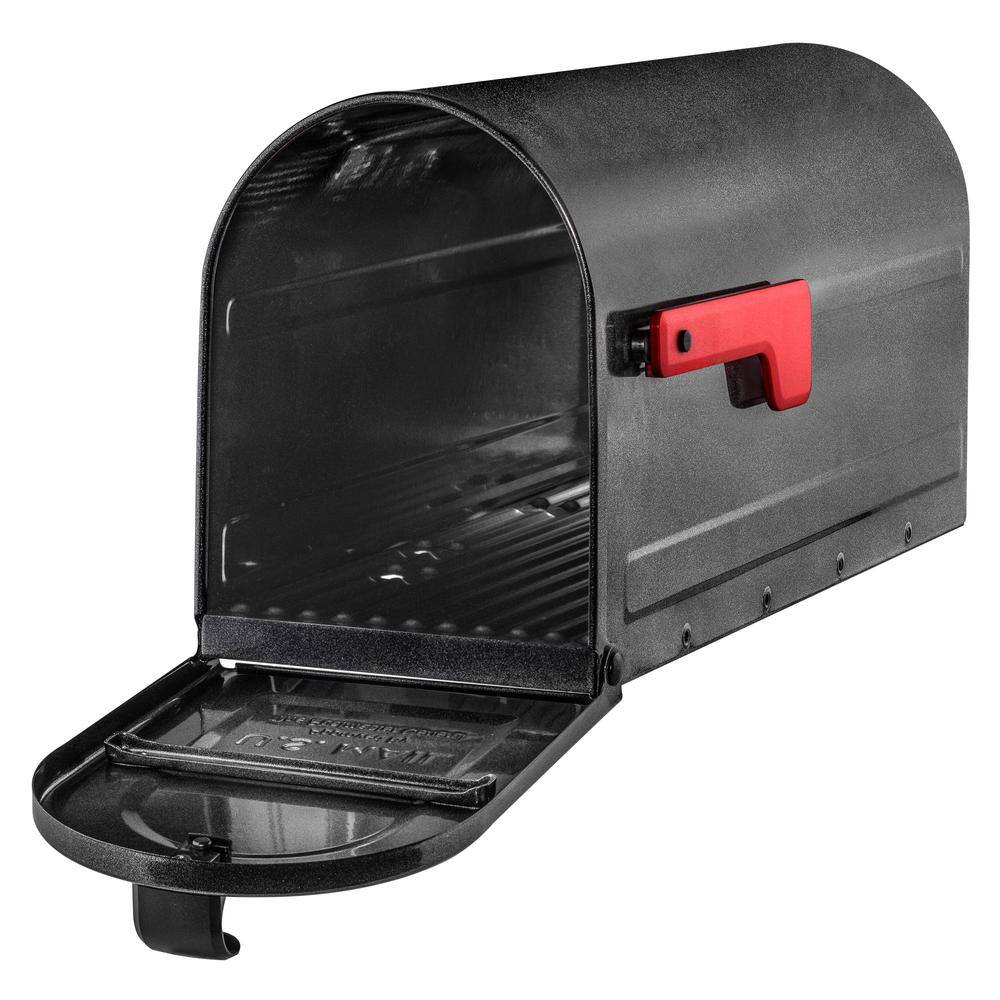 Architectural Mailboxes MB1 Pewter Medium Steel Post Mount Mailbox 7600P-10